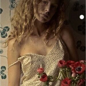 Doen Effie Silk Sweet Clover floral print camisole top, Sz Small